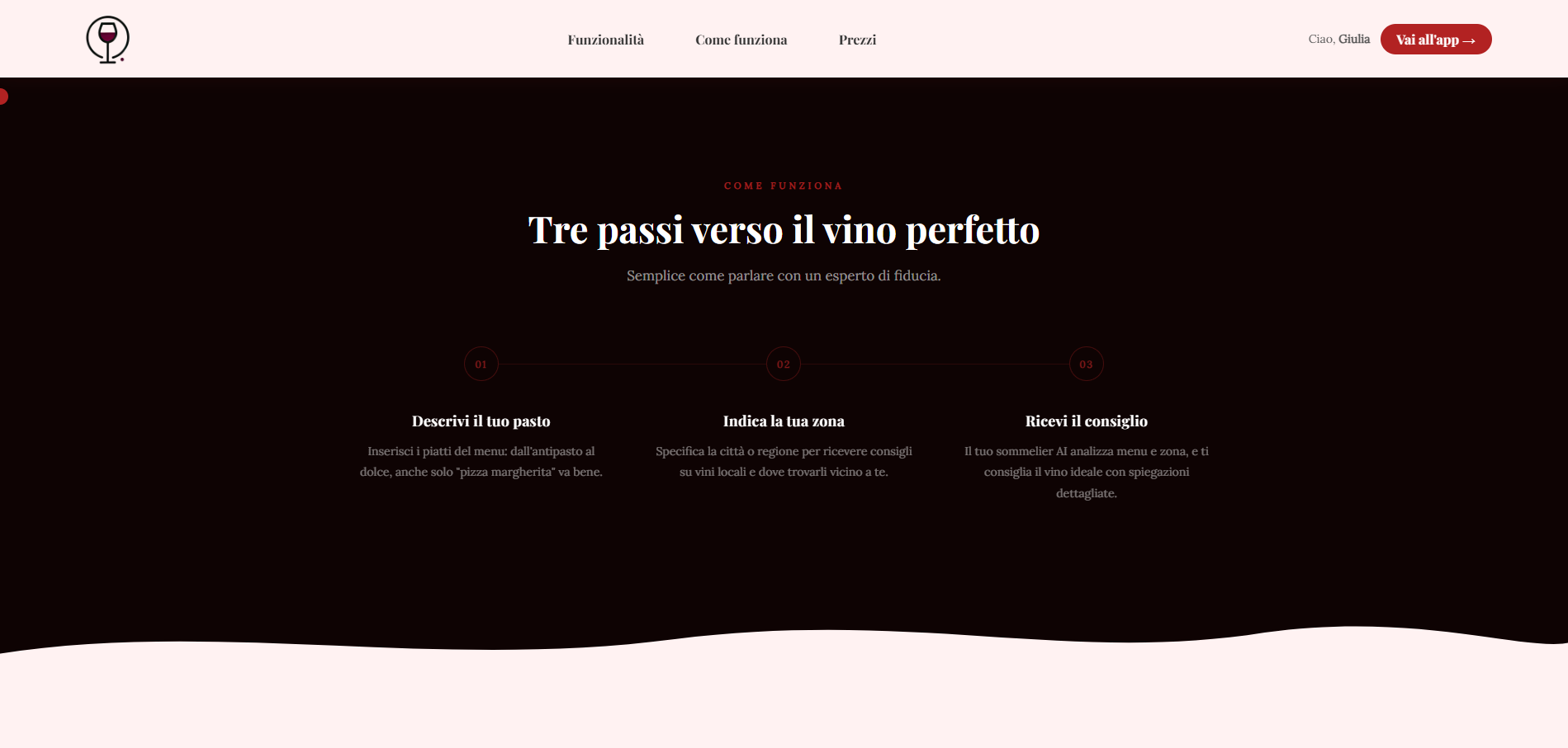 Come funziona — Tre passi verso il vino perfetto