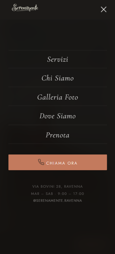 Serenamente mobile menu