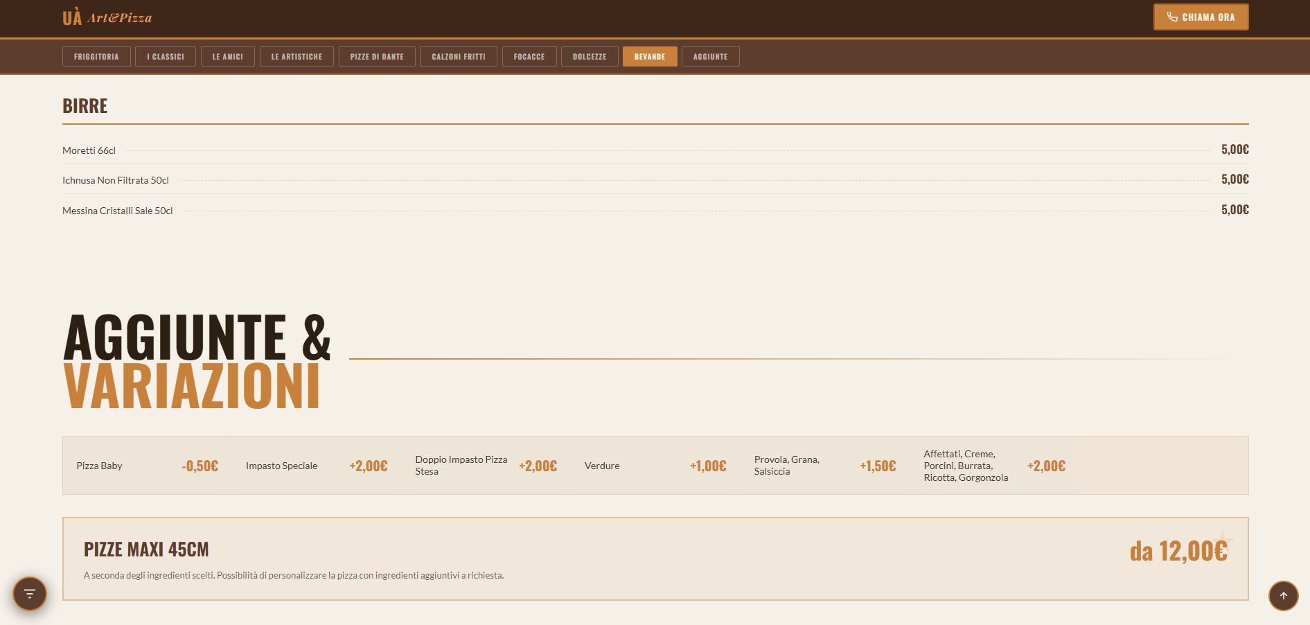 Uà Art&Pizza footer