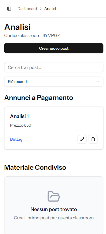 UniShare mobile analisi